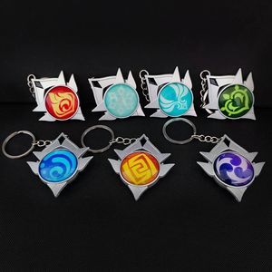 Anime Genshin Impact porte-clés élément Vision de l'œil de dieu mondastt Liyue Snezhnaya Inazuma accessoires sac pendentif porte-clés cadeaux - Product Image 5