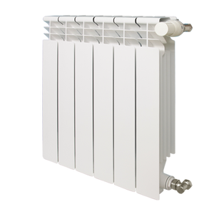 Radiatore in <span class=keywords><strong>Alluminio</strong></span> Pressofuso a 3 Alette per Riscaldamento Centralizzato a Parete, 500 Centrali, 3 Finestre, con Raccordi e Guarnizioni - Product Image 2