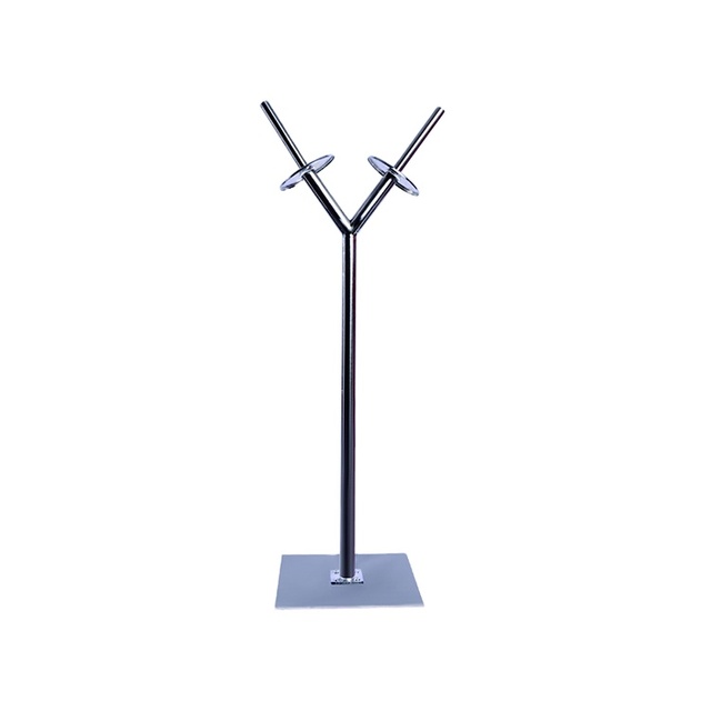 Metal Floor Standing Poly Bag Display Rack Shopping Bag Roll Holder for Supermarket