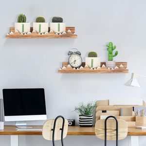 202405 3 étagères flottantes de <span class=keywords><strong>montagne</strong></span> de neige <span class=keywords><strong>livre</strong></span> de pépinière en bois mural rustique en bois pour chambre d'enfants - Product Image 4