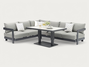 AJUNION Luxury Aluminum <strong>Garden</strong> <strong>Furniture</strong> Corner Sofa Set <strong>Rising</strong> <strong>Table</strong> Outdoor Dining Set Sectional Outdoor Sofa Patio <strong>Furniture</strong> - Product Image 2