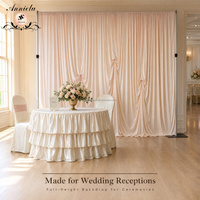 ANNIELU Rideau de fond de scène extensible en spandex 2 directions, longueur au sol 10 pieds, pour mariage, fête, photomaton, événement