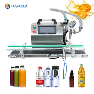 Full Automatic Desktop Wine Soap Water Bubbles Beverage Liquid Filling Machine With Conveyor For Small Businesses