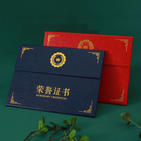 Porta Certificados de Cuero de Lujo de una Sola Cara con Cubierta Estampada en Oro Premium, Carpeta de Presentación Profesional Personalizada