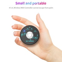Pedal de Efectos MIDI Inalámbrico Portátil Recargable BT, Mini Controlador MIDI, Controlador de Efectos de Software, Controlador MIDI USB