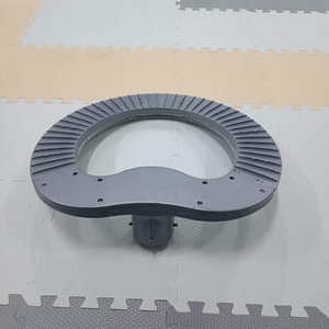 Lampe de jardin LED J06Series en aluminium peint gris brillant, ovale incurvé, à bande creuse en forme de cœur, 30W-50W - Product Image 2