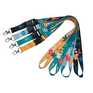 Tái chế <span class=keywords><strong>Polyester</strong></span> dây buộc với đầy đủ màu sắc in thân thiện với môi thăng hoa cổ dây đeo tổ chức sự kiện trường phê duyệt nhà máy trực tiếp - Product Image 1