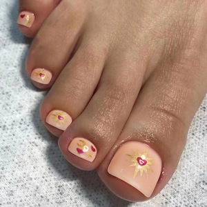 Venta al por mayor de <span class=keywords><strong>uñas</strong></span> postizas cortas de verano personalizadas, caja de 24 piezas, <span class=keywords><strong>uñas</strong></span> artificiales <span class=keywords><strong>para</strong></span> <span class=keywords><strong>pies</strong></span>, cobertura completa, prensa cuadrada en las <span class=keywords><strong>uñas</strong></span> de los <span class=keywords><strong>pies</strong></span> - Product Image 1