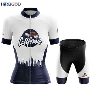 Hirbgod Womens Amerika Ontwerp Serie Fiets Kleding Set Eco-Dagelijks Wielertrui Met Reflecterende Gym Bike <span class=keywords><strong>Shorts</strong></span> - Product Image 6