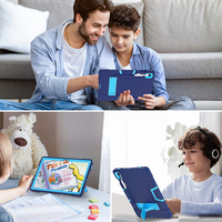 Étui de tablette hybride robuste antichoc en silicone avec béquille intégrée pour Samsung Galaxy Tab S9 S9 FE S10 FE S10 Lite