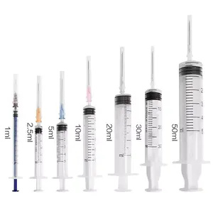 OEM nhà máy 3ml ống tiêm CE ISO y tế ống tiêm 1ml 2ml 2.5ml 3ml 5ml 10ml 20ml 50ml 60ml ống tiêm