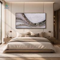 Grande peinture murale abstraite moderne en pierre naturelle, toile, peinture acrylique écologique, peintures faites à la main, 60x120cm, intérieur