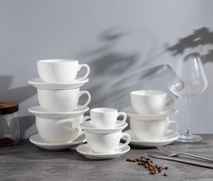 Multi-size Solid White Custom Printed Logo Modern Design Italian Brand Ceramic Coffee <b>Cup</b> Sets Dishwasher-resistant 80ml - Product Image 5