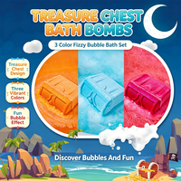 Coffret Trésor Requin : Boules de Bain Moussantes, Boules de Sel de Bain, Bombes de Bain Effervescentes et Boules de Bain aux Huiles Essentielles pour une Bain Relaxant