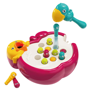 Gran oferta, juguetes de aprendizaje Montessori para bebés, juguete de pesca para niños, juego de mesa de gusano interactivo electrónico - Product Image 1