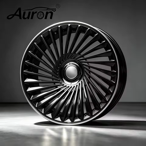 ล้อแม็กซ์ Auron Multi Spoke Forged Alloy ขนาด 17 นิ้ว สีดำเงา หน้าเจียร ขอบเดียว สำหรับรถยนต์นั่งส่วนบุคคลใหม่ 8x6.5 ล้อฟอร์จ - Product Image 3