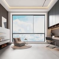 Fenêtre en aluminium de conception moderne, taille personnalisée, avec cadre fin, système de fenêtres en aluminium de luxe, fenêtre coulissante et porte