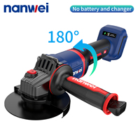 Meuleuse d'angle haute vitesse A8162, 9800 tr/min, alimentée par batterie, 125 mm, sans fil, pour la découpe des métaux, avec étui en plastique