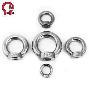 HLM Hot Seller Hot 304/316 en acier inoxydable DIN582 rondelle d'écrous à œil écrous à anneau de levage zingués pour les applications de santé - Product Image 5