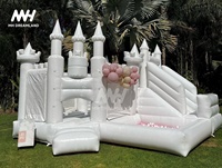 MH Dreamland Combo commercial blanc rebond maison toboggan fosse à balles videur gonflable PVC matériel taille personnalisable Amusement