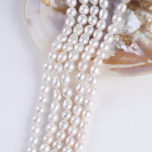 Collier semi-fini en perles d'eau douce naturelles blanches de 11 à 13 mm, en gros, pour la fabrication de bijoux DIY - Product Image 4