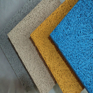 Panneau acoustique en laine de bois peint, panneau stylé Durable, Fiber de bois, 1 pièce - Product Image 1