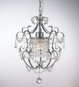 Lampe suspendue en métal blanc en forme de têtard, mini lustre en verre cristal, éclairage pour chambre d'enfant, chambre des enfants NS-120147W - Product Image 4