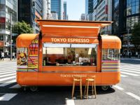 Kiosque à crêpes françaises complet avec station Fromage et Jambon, stand de brunch européen simple pour marché artisanal du dimanche