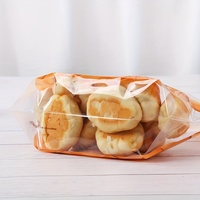 Sac d'emballage en plastique transparent à fermeture éclair pour croissants, toasts et scones, résistant à l'humidité, avec soufflet latéral, pour la vente en gros
