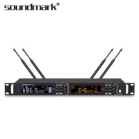 Microphone sans fil professionnel haut de gamme Soundmark G-25, alimentation par piles AA, technologie de capteur infrarouge, connecteur XLR, alimentation CC