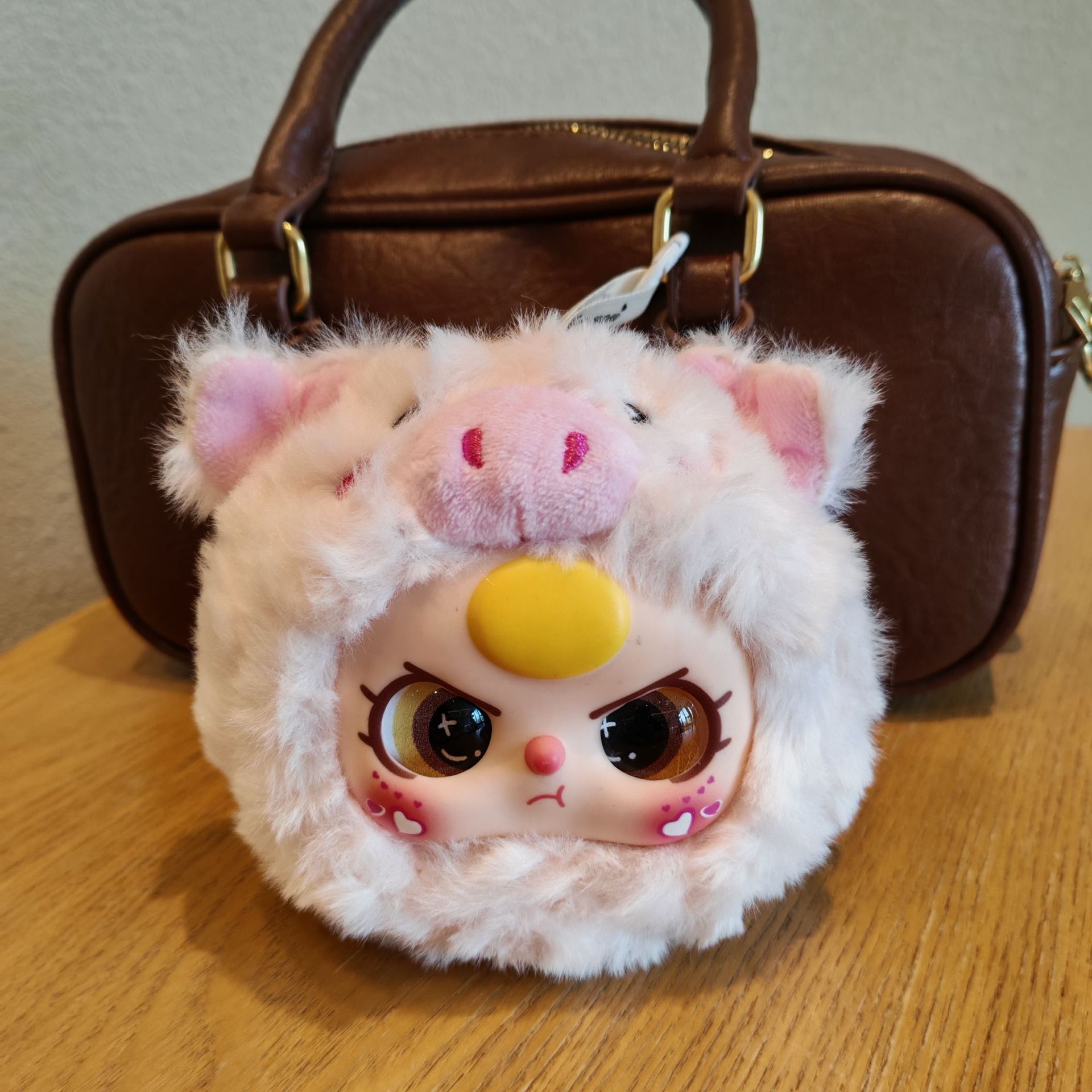 Porc 12cm-poupée vinyle rouge en filet]