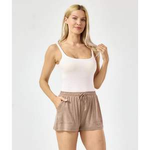 Pantalones Cortos de Pijama de Viscosa de Bambú Personalizados para Mujer, Suaves y Cómodos, con Cordón Ajustable - Product Image 1