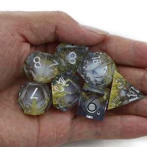 Dés polyédriques en résine à bords tranchants, accessoires de donjons et Dragons, nouvelle collection <span class=keywords><strong>2022</strong></span> - Product Image 5