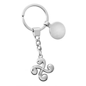 Llavero Estilo Vintage con Soporte para Monedas, de Metal y Cuero, con Logotipo Personalizado Grabado con Láser, de Aleación de Zinc, a la Moda - Product Image 1