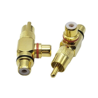 Adaptateur de prise mâle RCA à angle droit Adaptateur banane RCA Connecteur à souder plaqué or Phono Audio pour fil de haut-parleur