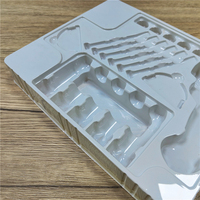 Insert en plastique thermoformé personnalisé pour plateau de rangement d'outils, accessoire d'emballage en plastique avec support de conception gratuit pour le rangement de perceuses
