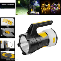 Lampe de camping télescopique Lanterne de camping Lampe de travail LED rechargeable avec support Lampe de poche portable pour randonnée Camping Pêche
