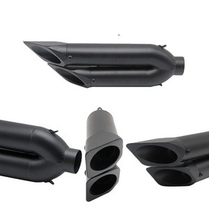 Silenciador modificado para motocicleta, silenciador de tubo de escape doble de 51mm, apto para SZK, Z750, Z800, <span class=keywords><strong>ER6N</strong></span>, 1, 2, 2, 1, 2, 1, 2 - Product Image 1