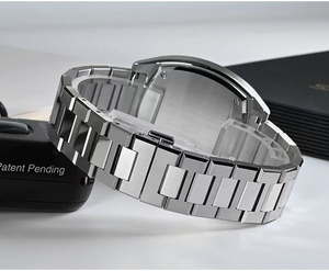 <span class=keywords><strong>Bracelet</strong></span> de <span class=keywords><strong>montre</strong></span> incurvé en acier inoxydable massif 316L de 18 mm, 20 mm, 22 mm avec fermoir déployant, édition limitée - Product Image 2