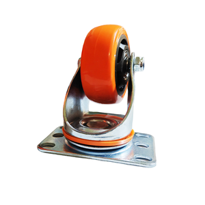 Werks-Direkt vertrieb 4 Zoll Orange PP/PVC-Rad rolle Mittelschwere Dreh verriegelung rolle - Product Image 4