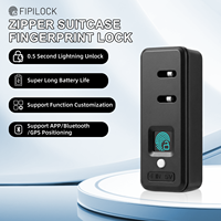 Serrure électronique intelligente portable avec reconnaissance biométrique, cadenas à empreintes digitales en ABS+PC, 4 piles AAA pour bagages