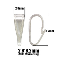 Bélière en argent sterling 925 pour colliers Connectjewelry, fermoir de pendentif en argent sterling