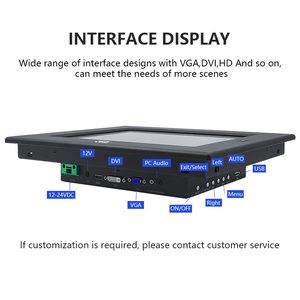 17 inch Độ sáng cao cảm ứng công nghiệp Màn hình hiển thị DVI + VGA giao diện treo tường Bảng điều chỉnh PC với màn hình cảm ứng - Product Image 6