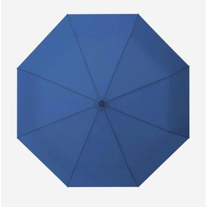 Parapluie pliant manuel à trois volets, 8 baleines, style américain, en pongé 190T, pour soleil et pluie, renforcé, couleur unie - Product Image 2