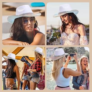 Sombrero con Diseño <span class=keywords><strong>de</strong></span> Leopardo y Pedrería, Sombrero <span class=keywords><strong>de</strong></span> Vaquera con Diamantes Brillantes, Sombreros <span class=keywords><strong>de</strong></span> Vaquera con Pedrería para Mujer, Sombreros Occidentales para <span class=keywords><strong>Despedida</strong></span> <span class=keywords><strong>de</strong></span> <span class=keywords><strong>Soltera</strong></span> - Product Image 4