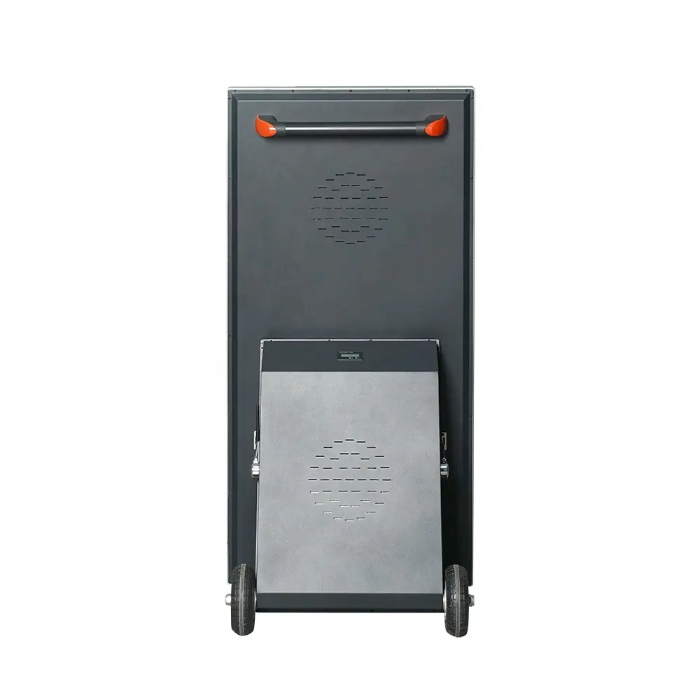 43 इंच पोर्टेबल डिजिटल पोस्टर बैटरी संचालित मंजिल खड़े प्रदर्शन साइनेज अल्ट्रा-स्लिम चल एलसीडी विज्ञापन स्क्रीन कियोस्क