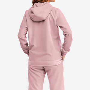 Uniformes Médicos Personalizados para Mujer, Estilo Cargo, Holgados, Color Berenjena, con Capucha, Tallas Grandes, para Matronas, Farmacéuticas y Enfermeras - Product Image 5