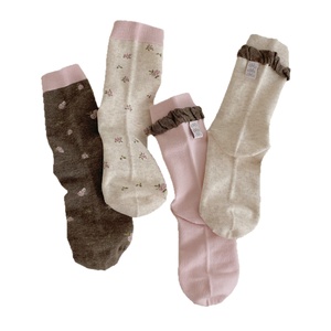 Calcetines casuales de algodón puro, unisex, con estampado floral pequeño, <span class=keywords><strong>sin</strong></span> costuras, absorbentes del sudor, hasta la pantorrilla, novedad de verano. - Product Image 5