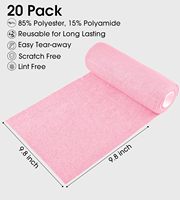 Serviettes jetables carrées en microfibre de polyamide, séchage rapide, absorbantes, détachables, lavables, écologiques, pour le nettoyage de la cuisine et des vitres
