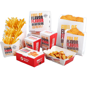 Burger de qualité alimentaire récipient de restauration rapide boîte à lunch emballage coréen croustillant <span class=keywords><strong>poulet</strong></span> frit dessin animé à emporter boîte d'emballage en papier personnalisé - Product Image 2